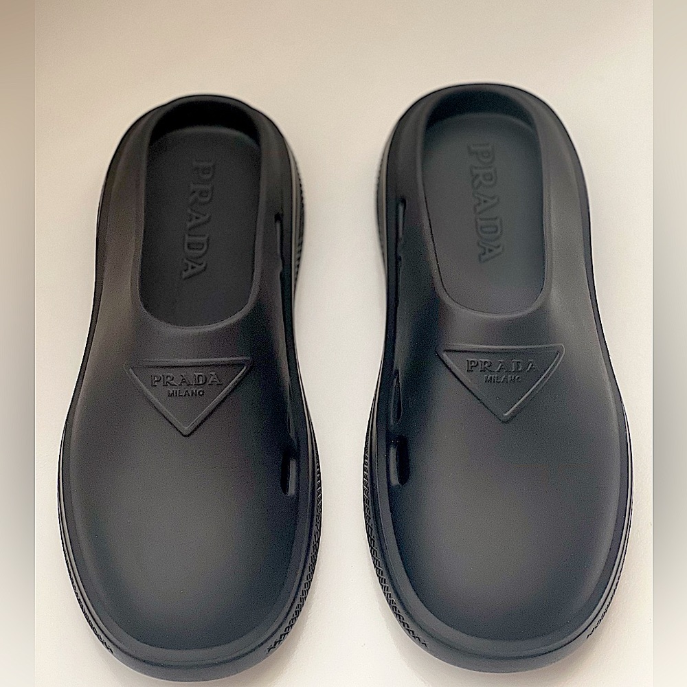 🔥PRADA Mellow Logo Waterproof Clog